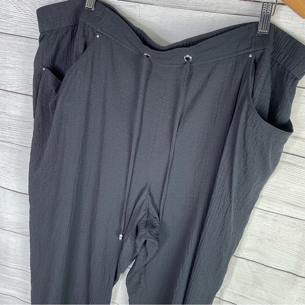 Jm Collection Black Lightweight Drawstring Waist … - image 2